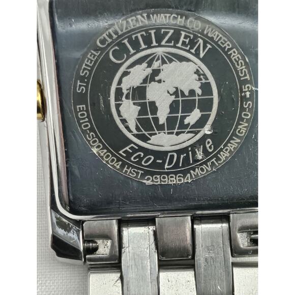 Mens Citizen Eco Drive Solar Watch E010-S004004 Date Very Nice Watch Runs - Picture 9 of 13